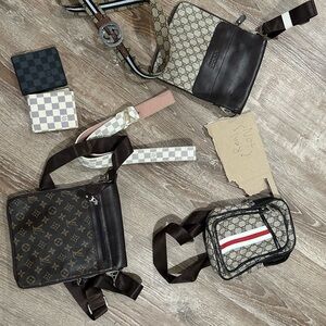 Gucci, Louis Vuitton, Kross, bag, wallets and belts